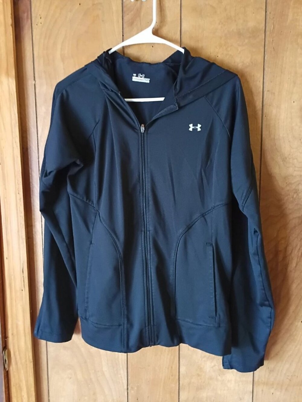 Under Armour All Season Gear Women’s Black Full Zip Hooded Jacket Size L
